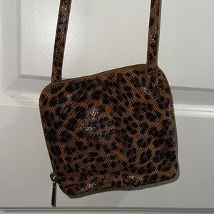 HOBO Leopard Print Crossbody Bag